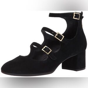 Rockport NOVALIE Total Motion 3-Strap Block Heel Leather Women Shoes